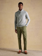 Joules Hillside Grey Quarter Zip Knitted Jumper - Image 3 of 8