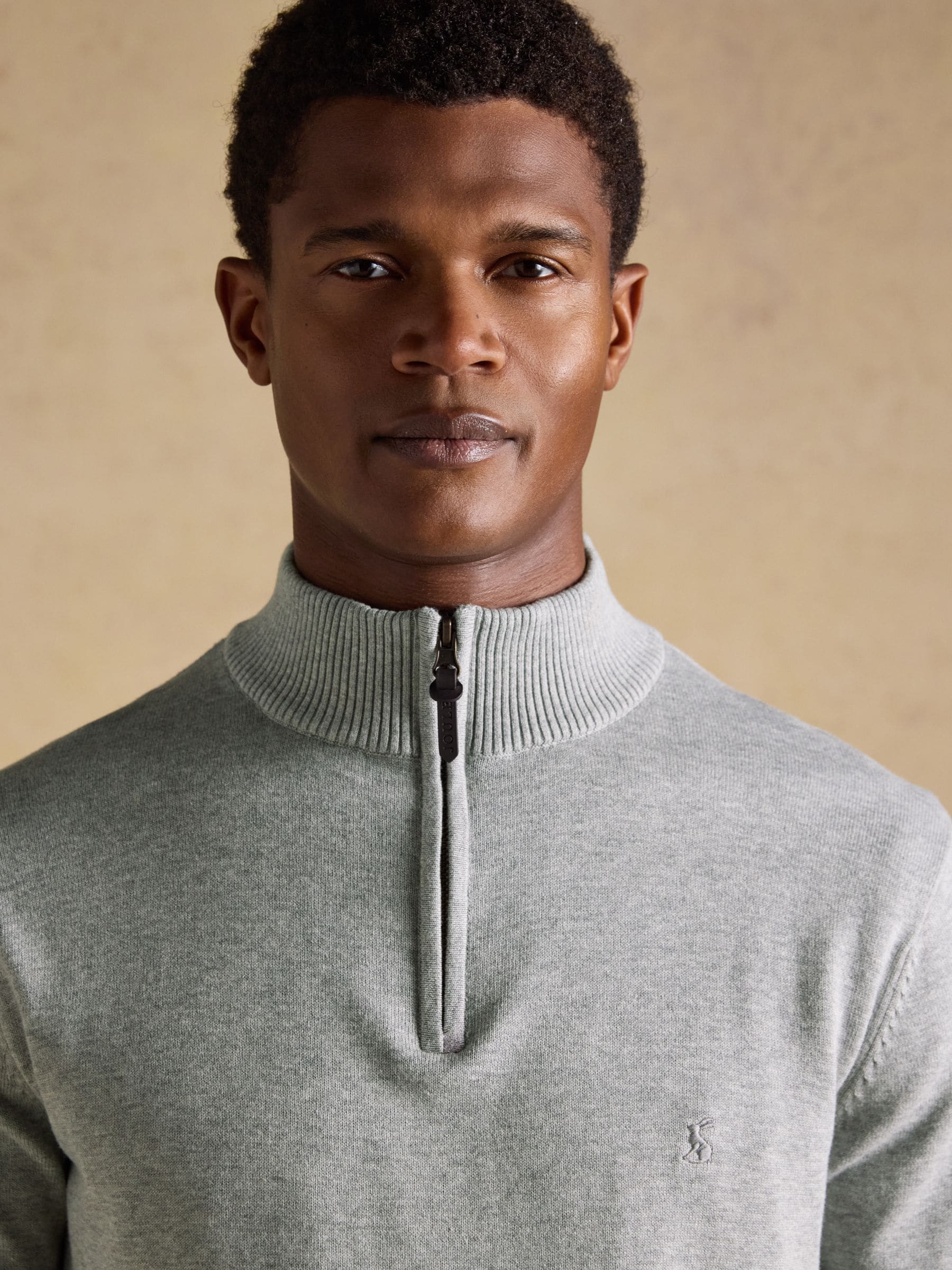Buy Joules Hillside Grey Quarter Zip Knitted Jumper from Next USA