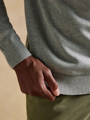 Joules Hillside Grey Quarter Zip Knitted Jumper - Image 6 of 8