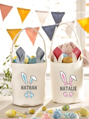Personalised 100% Cotton Easter Bunny Ears Treat Bag by Loveabode - Image 1 of 4