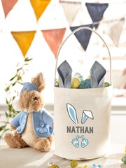 Personalised 100% Cotton Easter Bunny Ears Treat Bag by Loveabode - Image 2 of 4