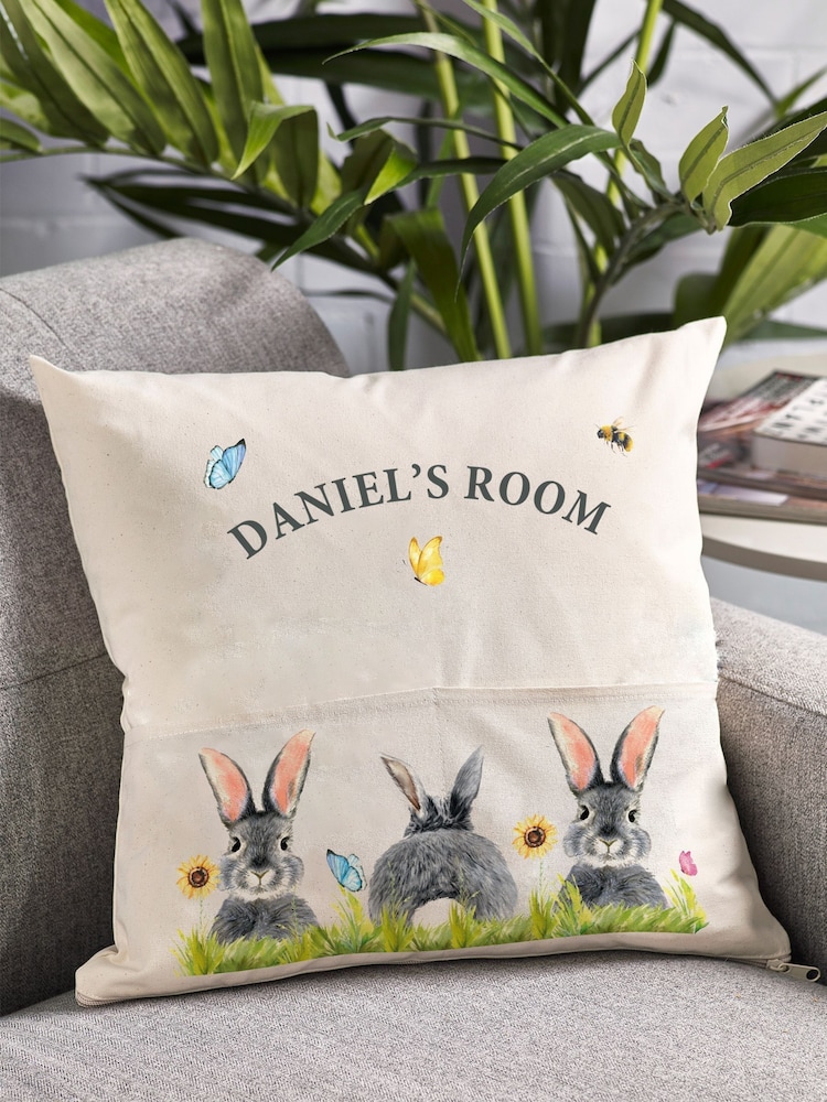 Personalised 100% Cotton Pocket Book Cushion by Loveabode - Image 2 of 4