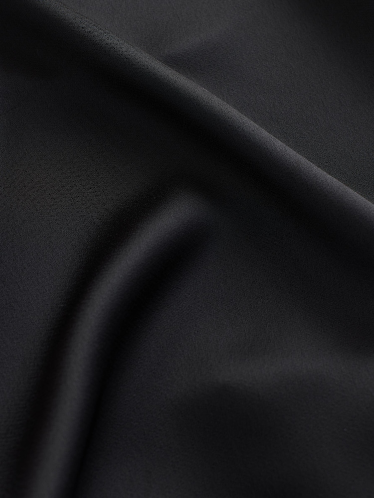Black Satin Short Sleeve Boxy T-Shirt - Image 6 of 6