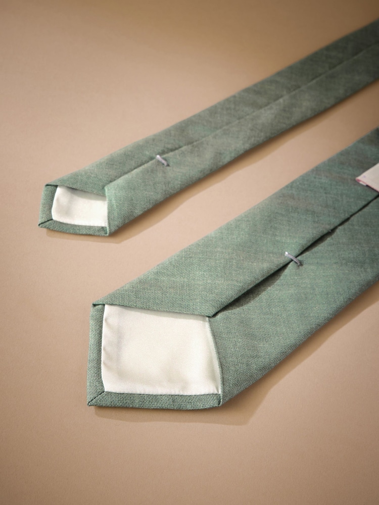 Light Green Signature Made In Italy Printed Melange Look Tie - Image 3 of 3 Light Green Signature Made In Italy Printed Melange Look Tie - Image 3 of 3