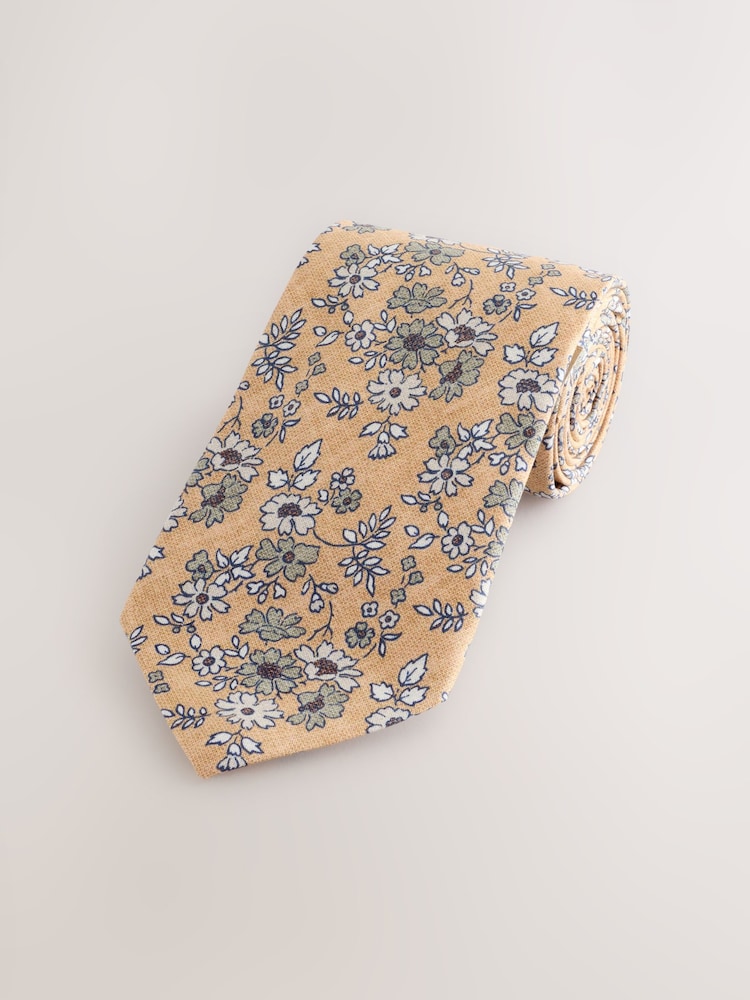 Yellow Signature Made In Italy Printed Paisley Tie - Image 1 of 3
