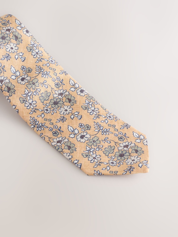 Yellow Signature Made In Italy Printed Paisley Tie - Image 2 of 3