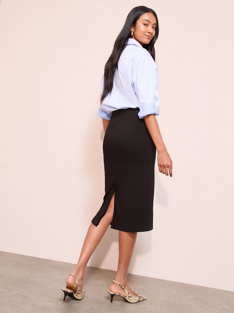 Friends Like These Black Pencil Midi Skirt - Image 4 of 4