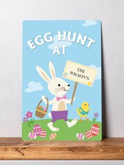 Personalised Metal Bunny Sign by Loveabode - Image 1 of 3