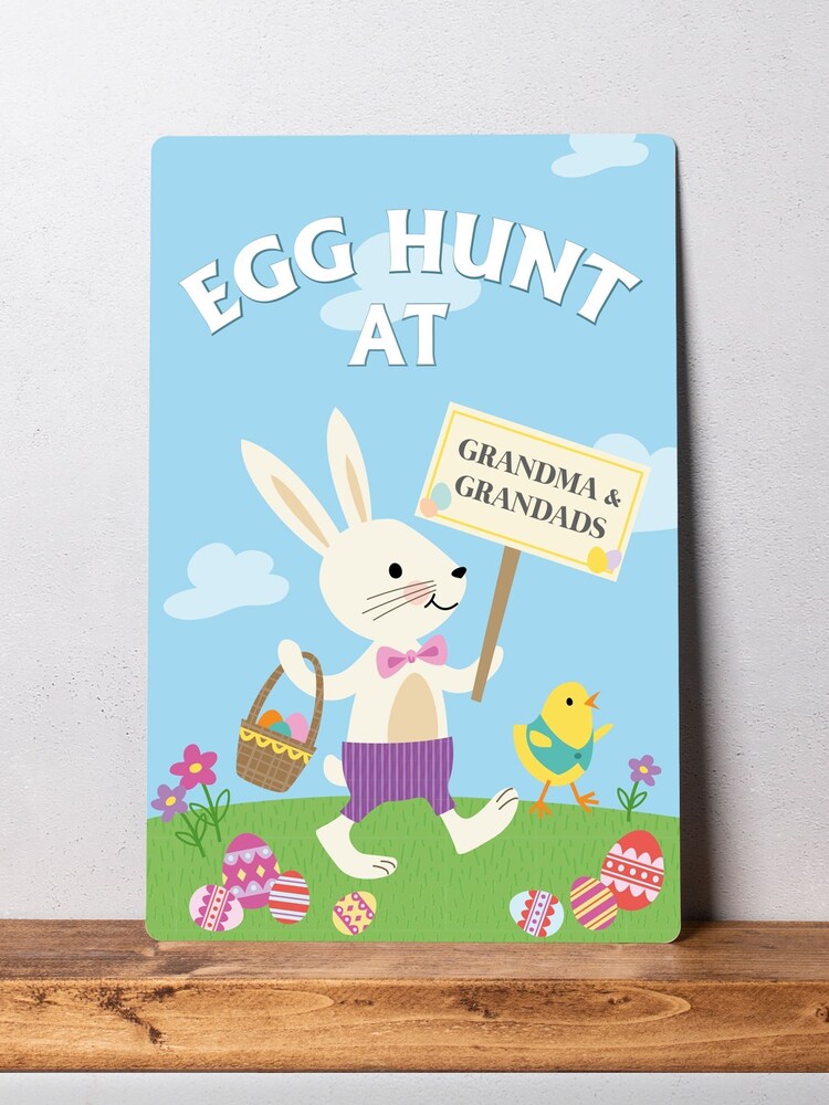 Personalised Metal Bunny Sign by Loveabode - Image 2 of 3 Personalised Metal Bunny Sign by Loveabode - Image 2 of 3