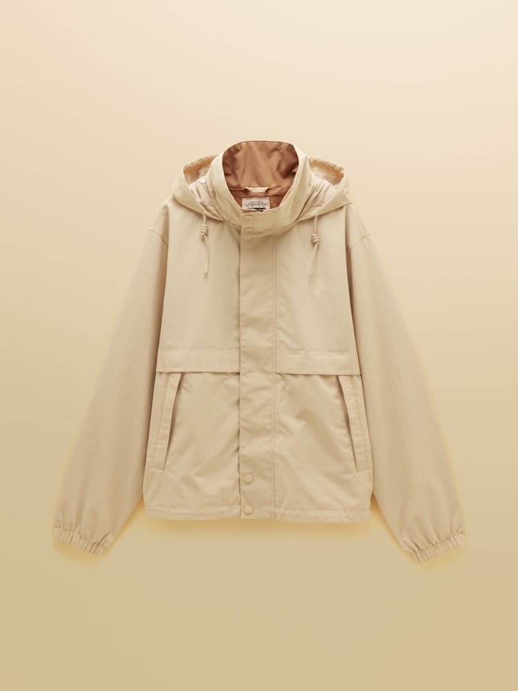 Joules Quayside Stone Lightweight Waterproof Coat with Packable Hood - Image 16 of 16