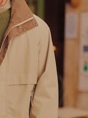 Joules Quayside Stone Lightweight Waterproof Coat with Packable Hood - Image 3 of 16