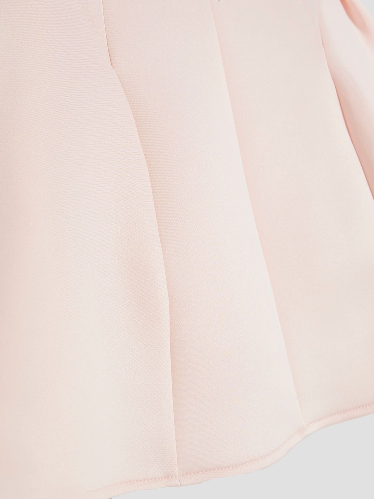 River Island Pink Girls Scuba Bow Skater Puff Dress - Image 5 of 5