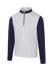 Greg Norman Golf Mens Lighthouse Quarter Zip Mid Layer Sweatshirt - Image 1 of 3