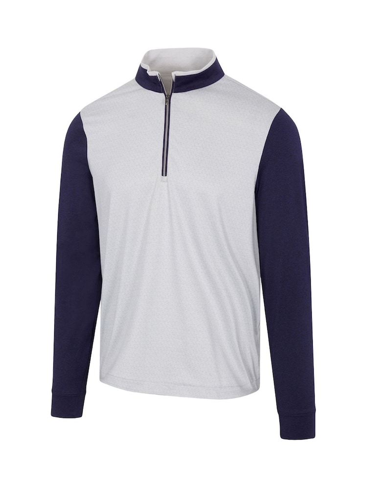 Greg Norman Golf Mens Lighthouse Quarter Zip Mid Layer Sweatshirt - Image 1 of 3
