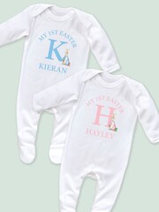 Little Years Personalised Peter Rabbit Easter Sleepsuit - Image 1 of 4