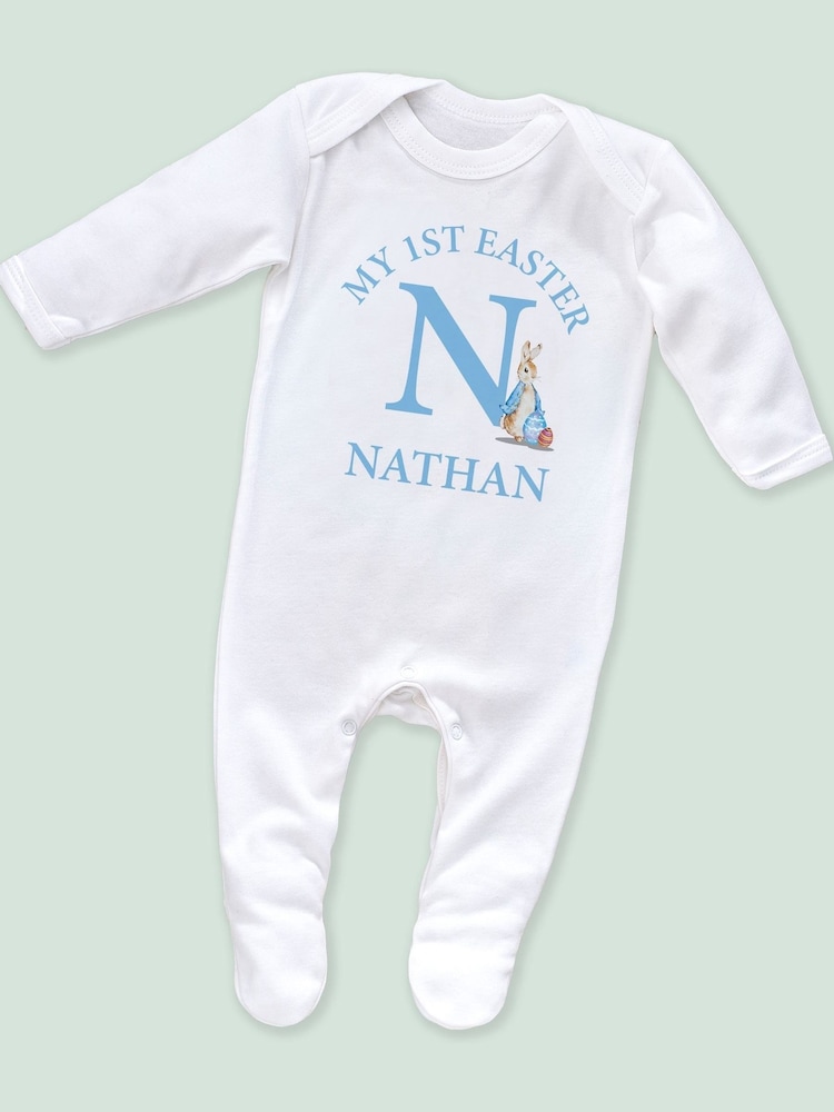 Little Years Personalised Peter Rabbit Easter Sleepsuit - Image 2 of 4