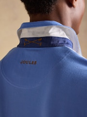 Joules Cream/Blue Embellished Cotton Pique Polo Shirt - Image 8 of 10