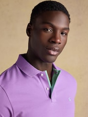 Joules Woody Purple Cotton Pique Short Sleeve Polo Shirt - Image 2 of 8