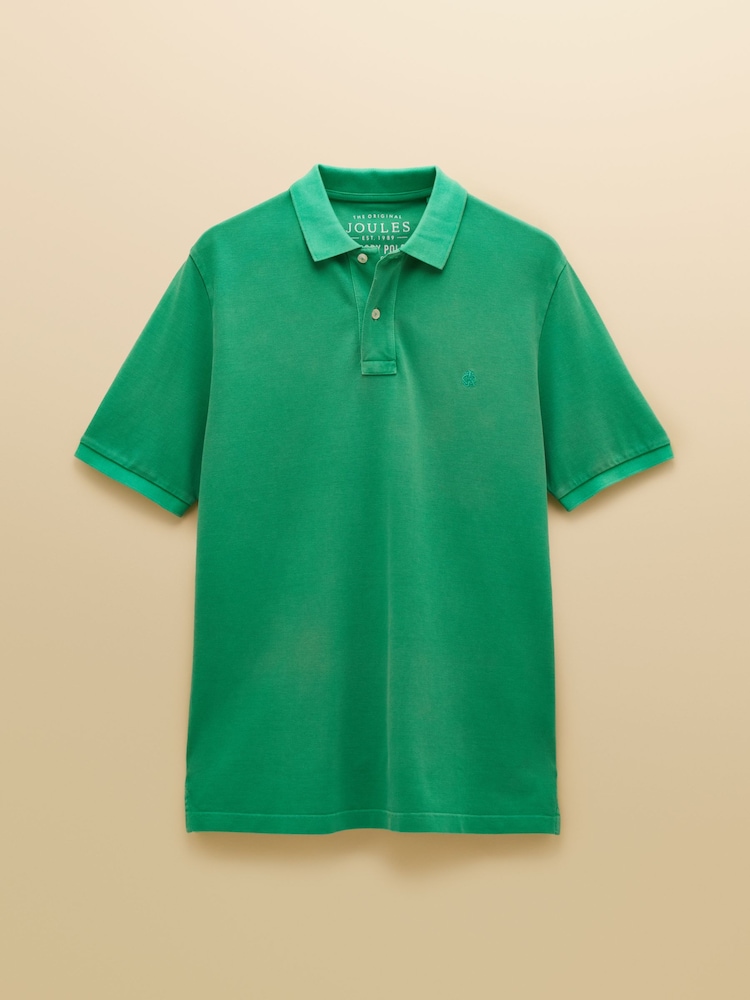 Joules Green Premium Garment Dyed Cotton Pique Polo Shirt - Image 10 of 10 Joules Green Premium Garment Dyed Cotton Pique Polo Shirt - Image 10 of 10
