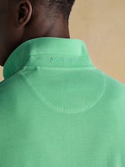 Garment Dyed Green Cotton Pique Polo Shirt - Image 7 of 8