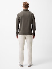 French Connection Green 100% Cotton Long Sleeve Button Up Polo Shirt - Image 4 of 6