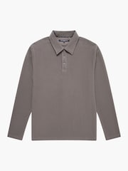 French Connection Green 100% Cotton Long Sleeve Button Up Polo Shirt - Image 6 of 6