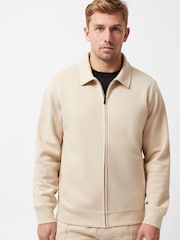 French Connection Natural Blend Zip Through Stretch Collared Sweatshirt - Image 1 of 6
