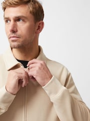 French Connection Natural Blend Zip Through Stretch Collared Sweatshirt - Image 4 of 6