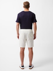 French Connection Natural 100% Cotton Striped Knit Stretch Shorts - Image 3 of 4