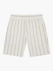 French Connection Natural 100% Cotton Striped Knit Stretch Shorts - Image 4 of 4