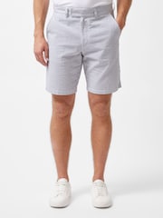 French Connection 100% Cotton Striped Mid-Length Shorts - Imagen 1 de 4