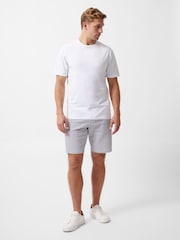 French Connection 100% Cotton Striped Mid-Length Shorts - Imagen 2 de 4