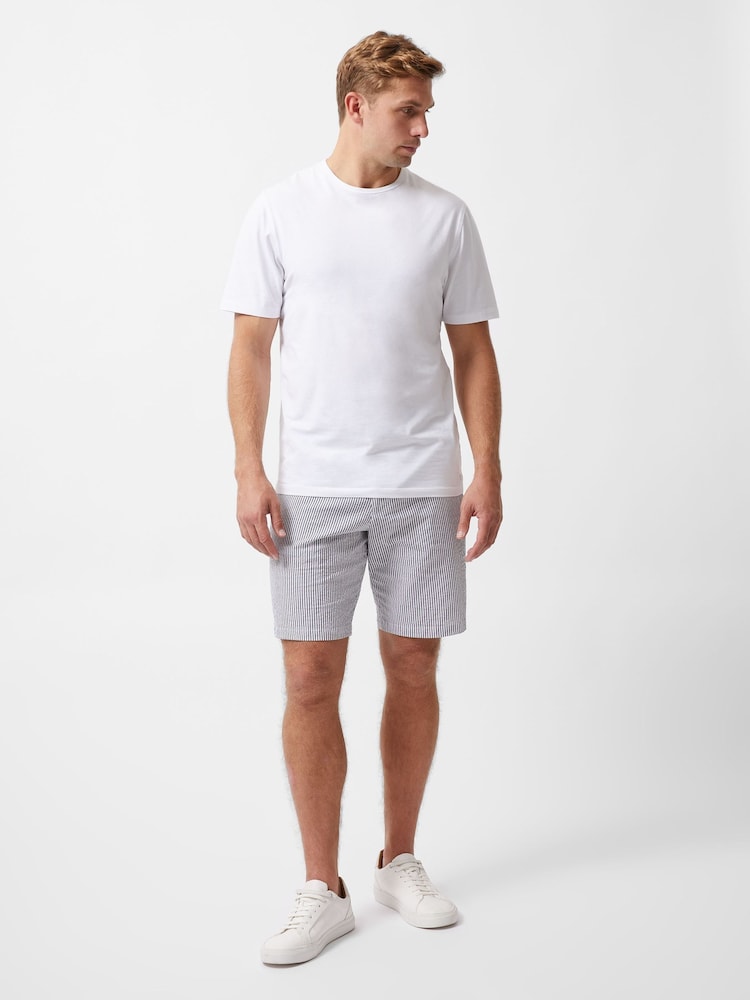French Connection 100% Cotton Striped Mid-Length Shorts - Imagen 2 de 4