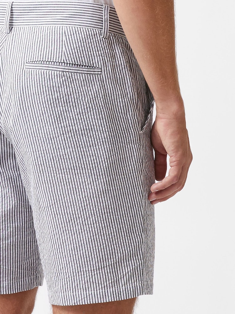 French Connection 100% Cotton Striped Mid-Length Shorts - Imagen 4 de 4