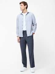 French Connection Grey 100% Cotton Chest Pocket Long Sleeve Button Up Shirt - Image 3 of 5
