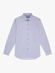 French Connection Grey 100% Cotton Chest Pocket Long Sleeve Button Up Shirt - Image 5 of 5