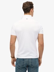 Superdry White Essential 100% Cotton Jersey Polo Top - Image 2 of 5