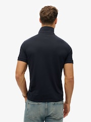 Superdry Blue Dark City Pique Polo Shirt - Image 2 of 6