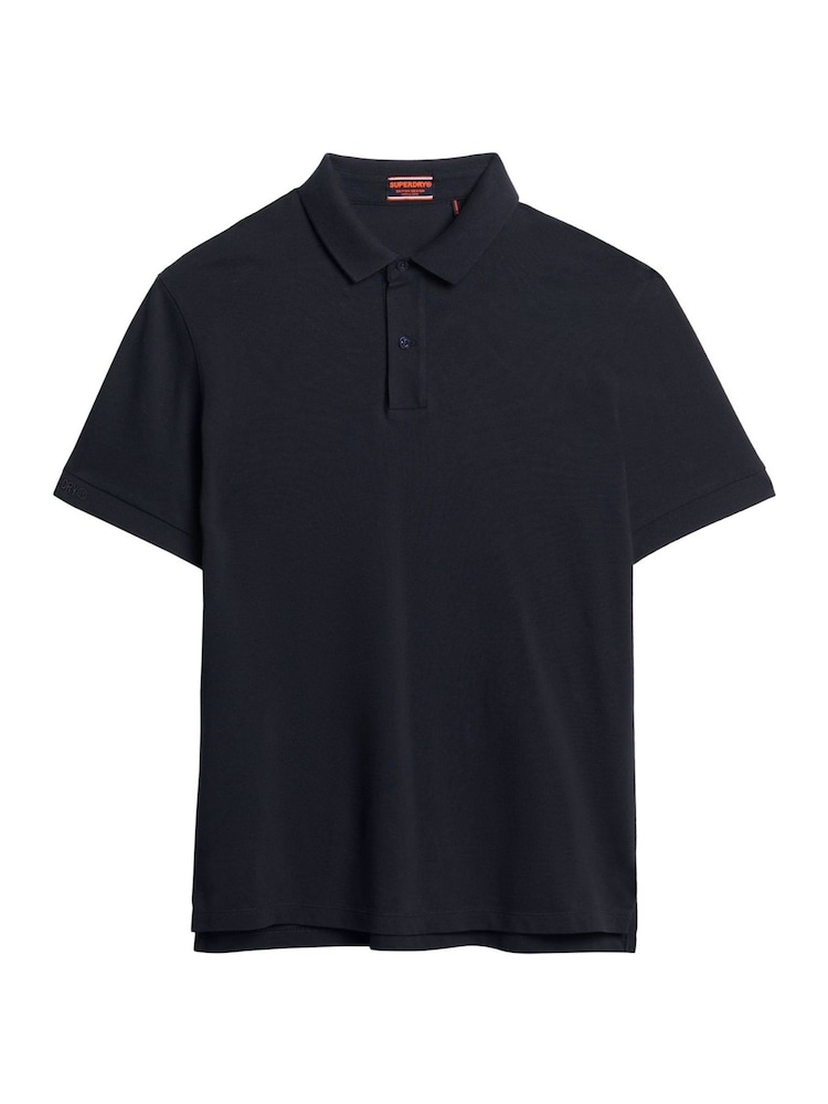 Superdry Blue Dark City Pique Polo Shirt - Image 5 of 6