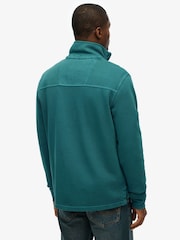 Зеленый - Superdry Classic Pique Half Zip Jumper - Изображение 2 из 6