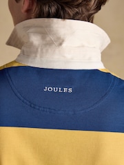Joules Yellow & Blue Striped Long Sleeve Rugby Shirt - Image 14 of 15