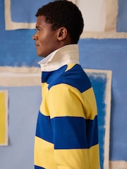 Joules Rugby Club Yellow & Blue Stripe Long Sleeve Shirt - Image 2 of 13