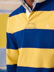 Joules Rugby Club Yellow & Blue Stripe Long Sleeve Shirt - Image 3 of 13