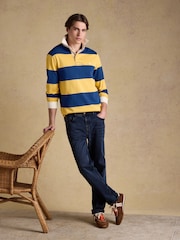 Joules Rugby Club Yellow & Blue Stripe Long Sleeve Shirt - Image 6 of 13
