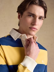 Joules Rugby Club Yellow & Blue Stripe Long Sleeve Shirt - Image 9 of 13