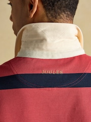 Joules Rugby Club Red & Navy Stripe Long Sleeve Shirt - Image 11 of 13