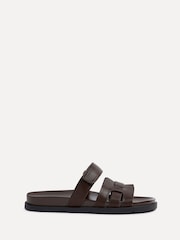 Linzi Brown Essential Slip-On Sandals With Woven Front Strap - Image 2 of 5
