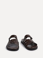 Linzi Brown Essential Slip-On Sandals With Woven Front Strap - Image 3 of 5