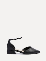 Linzi Black Wide Fit Dolly Low Block Court Heels - Image 2 of 5