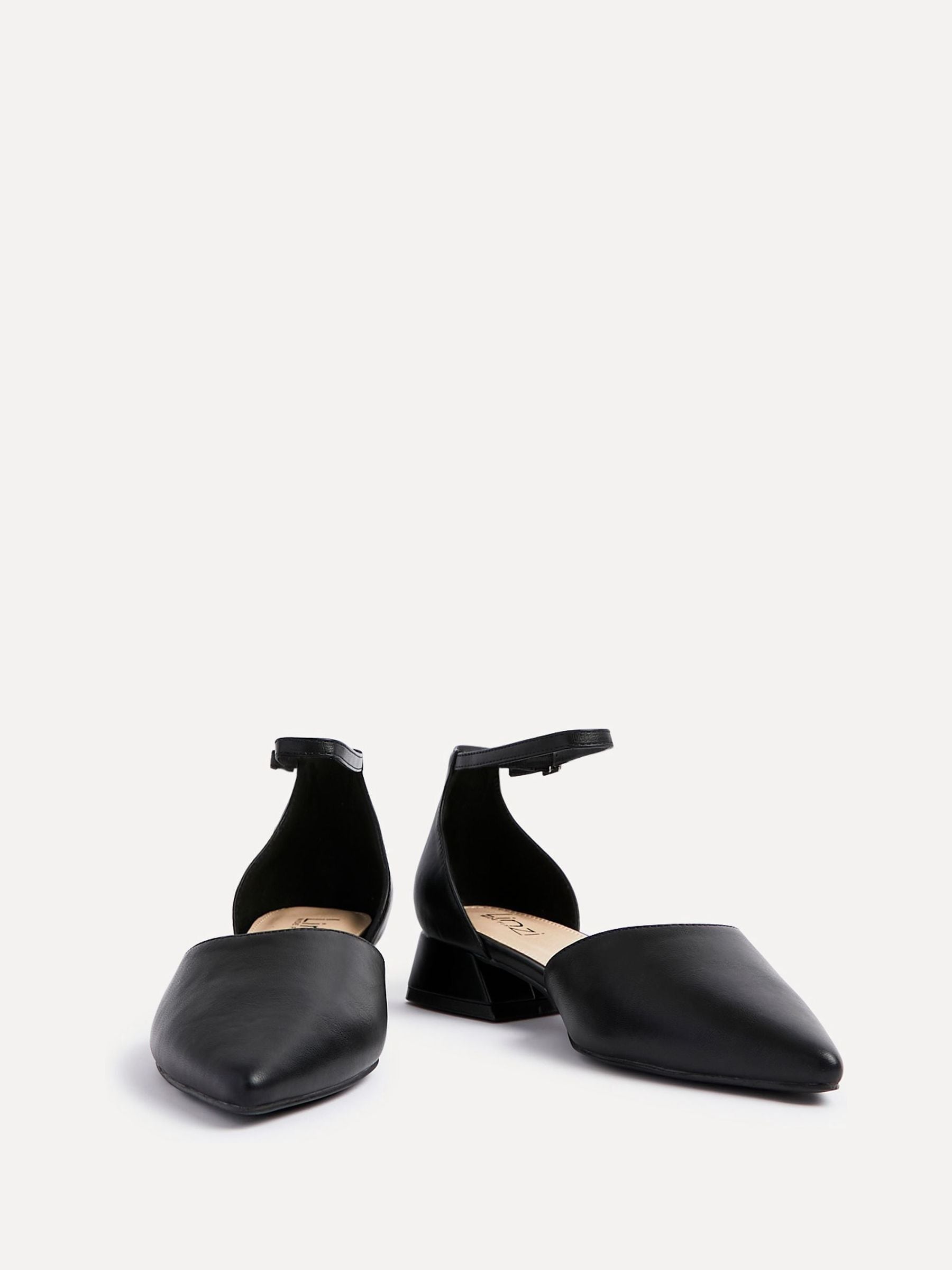 Buy Linzi Black Wide Fit Dolly Low Block Court Heels from Next USA